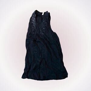 Free People Embellished Black Mini Sundress | Sz XS